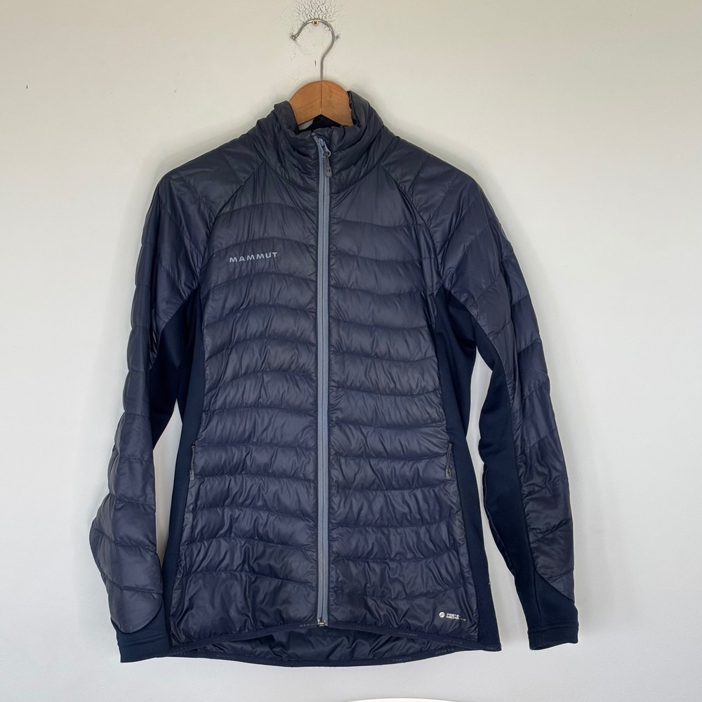 Mammut Flexidown Hybrid Down Pertex Microlight Light Puffer Jacket Blue Medium